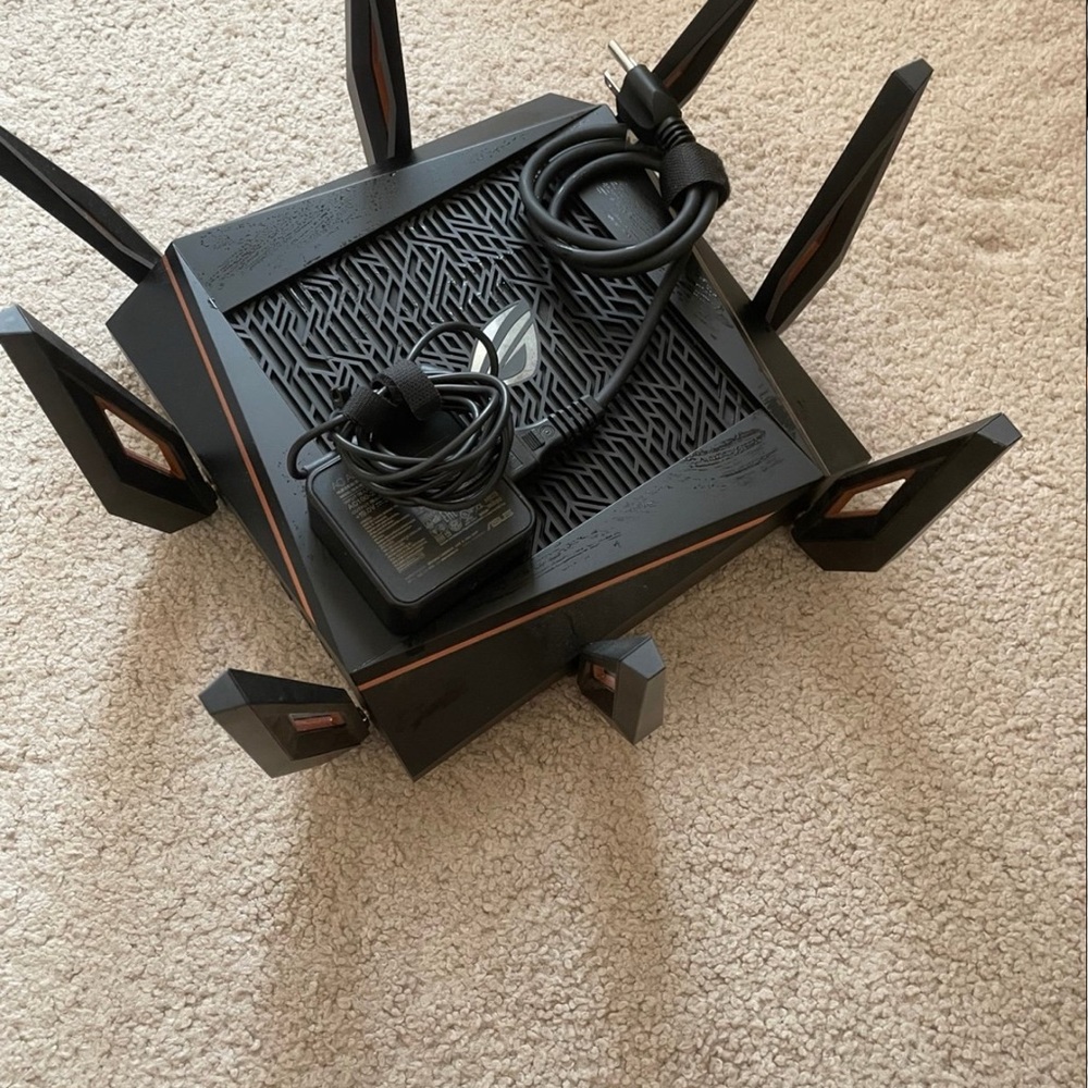 ASUS Black and Orange High-Performance Router
